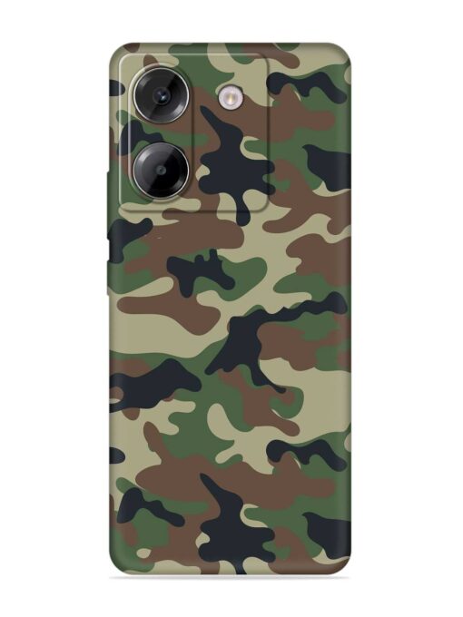 Army Military Camouflage Dark Green Embossed Soft Silicone Case for Poco M7 Pro (5G)