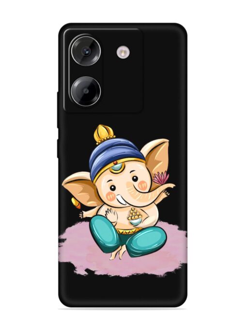 Bal Ganesh Vector Art Embossed Soft Silicone Case for Poco M7 Pro (5G)