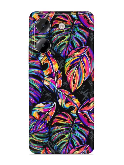 Tropical Seamless Vector Embossed Soft Silicone Case for Poco M7 Pro (5G)