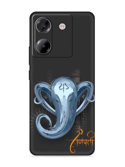 Illustration Lord Ganpati Embossed Soft Silicone Case for Poco M7 Pro (5G)