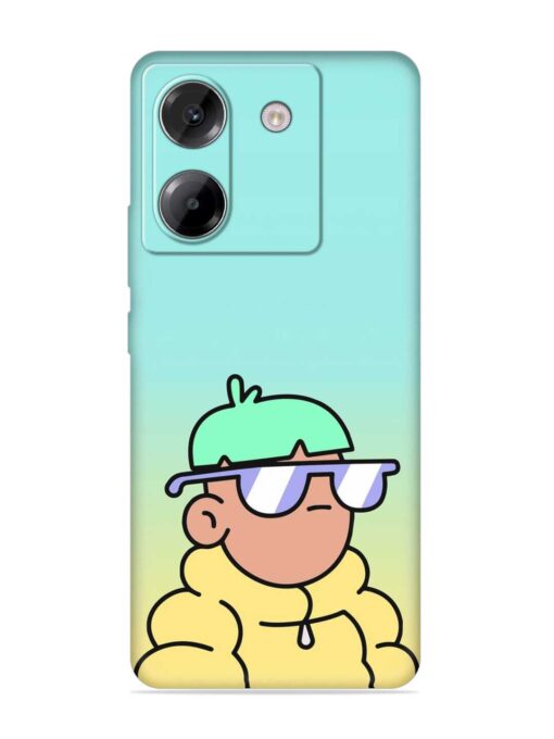 Doodles Cool Character Embossed Soft Silicone Case for Poco M7 Pro (5G)