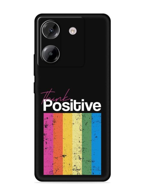 Think Positive Typography Embossed Soft Silicone Case for Poco M7 Pro (5G)