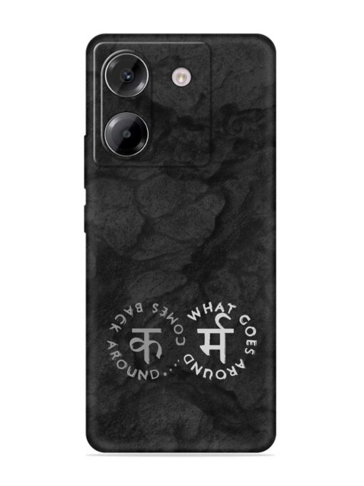 Karma Hindi Word Embossed Soft Silicone Case for Poco M7 Pro (5G)