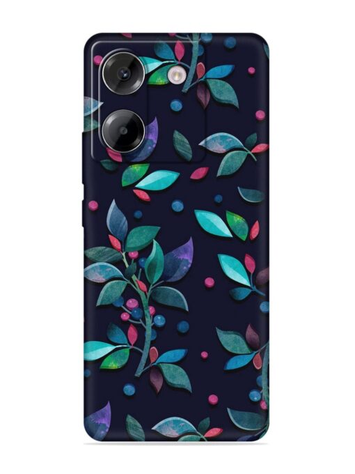 Decorative Watercolor Flower Embossed Soft Silicone Case for Poco M7 Pro (5G)