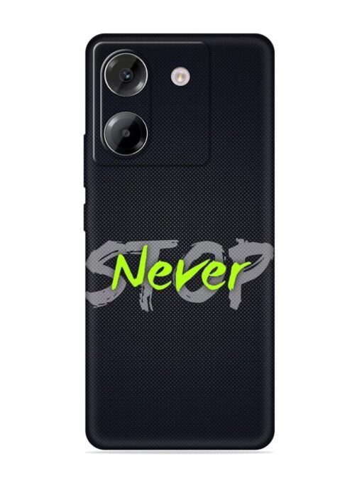 Never Stop Embossed Soft Silicone Case for Poco M7 Pro (5G)