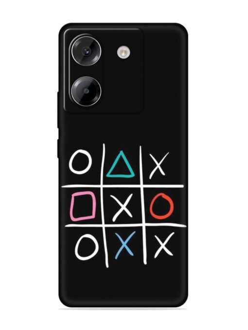 Super Neon Tic-Tac-Toe Embossed Soft Silicone Case for Poco M7 Pro (5G)