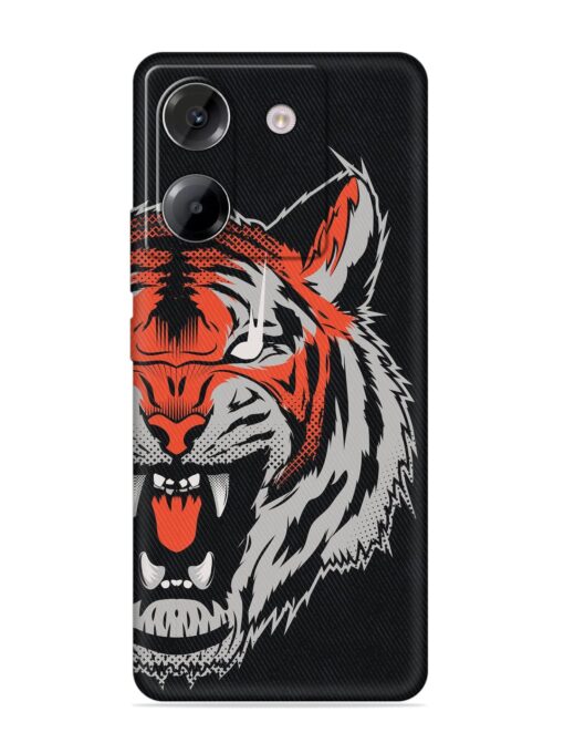 Tiger Aggression Embossed Soft Silicone Case for Poco M7 Pro (5G)