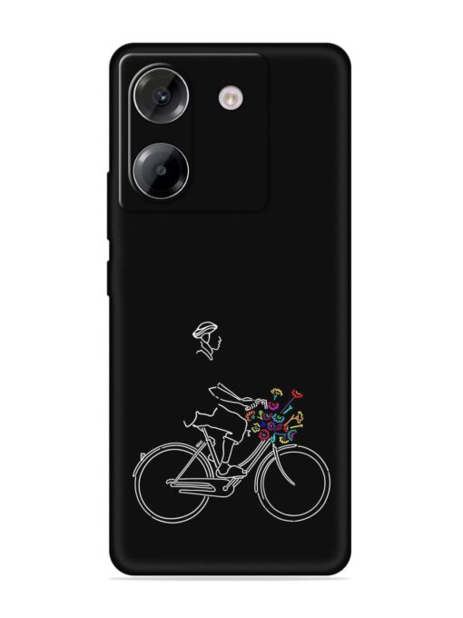 Minimalist Cycle Art Embossed Soft Silicone Case for Poco M7 Pro (5G)