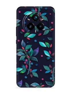 Decorative Watercolor Flower Embossed Soft Silicone Case for Realme 14 Pro Plus (5G)