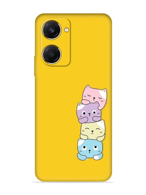 Cartoon Anime Embossed Soft Silicone Case for Vivo Y28S (5G)