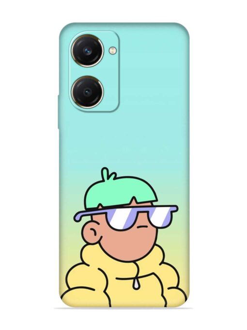 Doodles Cool Character Embossed Soft Silicone Case for Vivo Y28S (5G)