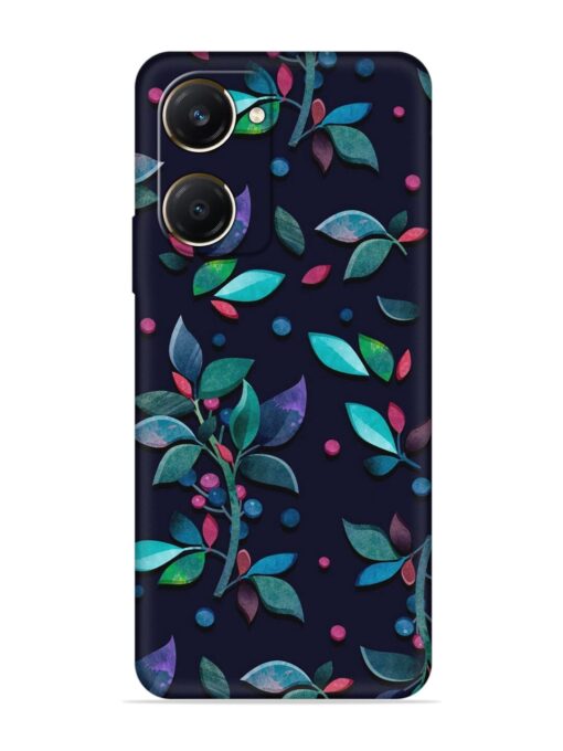 Decorative Watercolor Flower Embossed Soft Silicone Case for Vivo Y28S (5G)