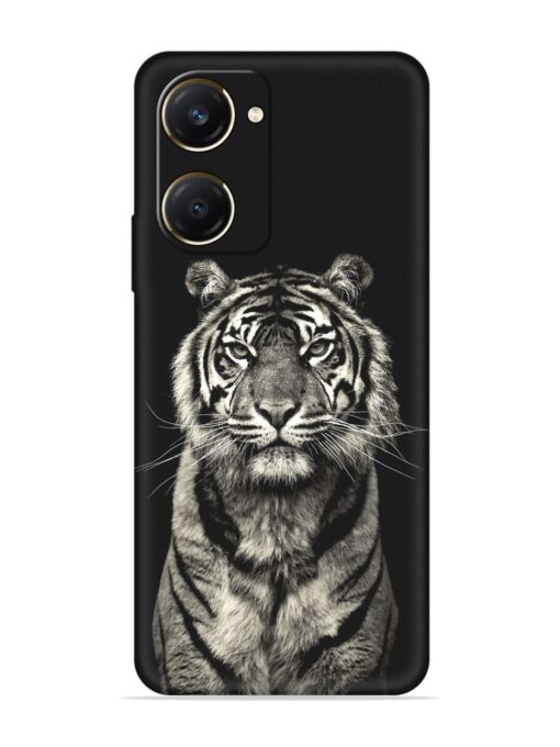 Tiger Art Embossed Soft Silicone Case for Vivo Y28S (5G)