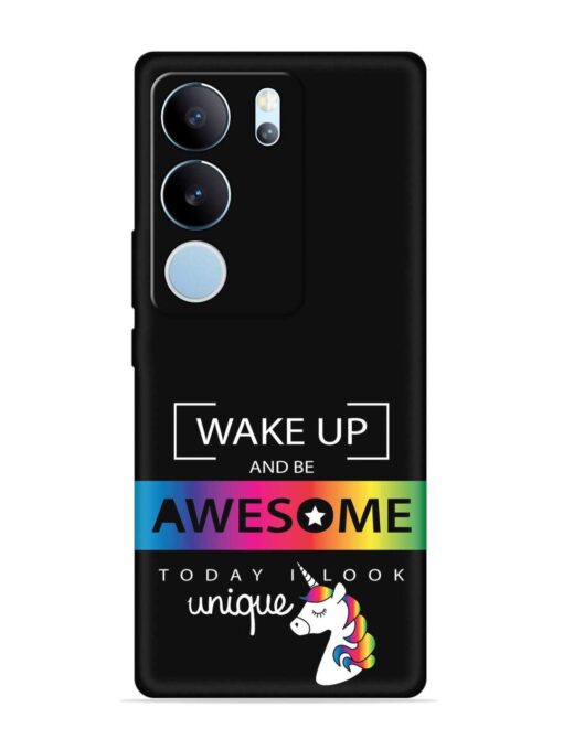 Inspirational Quote Unicorn Embossed Soft Silicone Case for Vivo Y29 (5G)