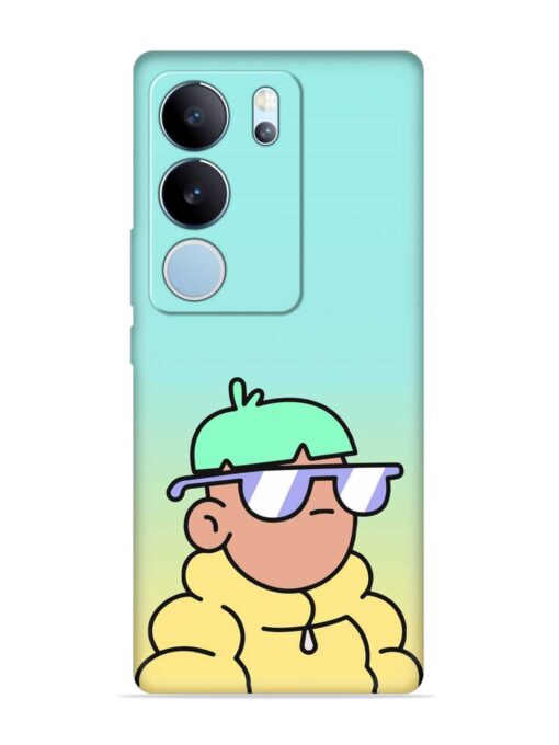 Doodles Cool Character Embossed Soft Silicone Case for Vivo Y29 (5G)