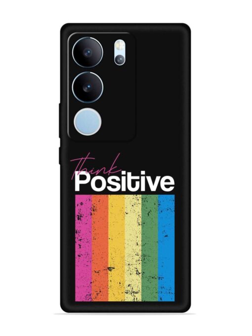 Think Positive Typography Embossed Soft Silicone Case for Vivo Y29 (5G)