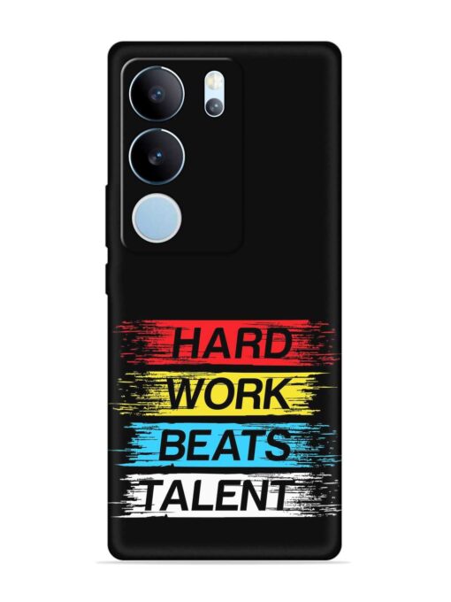 Hard Work Beats Embossed Soft Silicone Case for Vivo Y29 (5G)