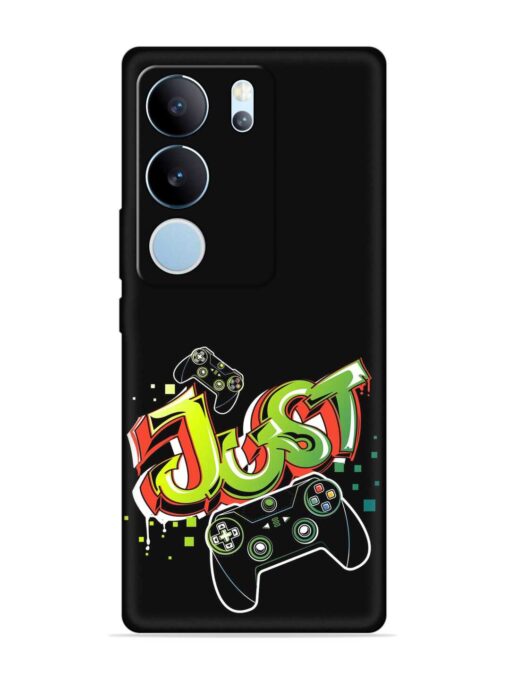 Graffiti Gamepad Illustration Embossed Soft Silicone Case for Vivo Y29 (5G)