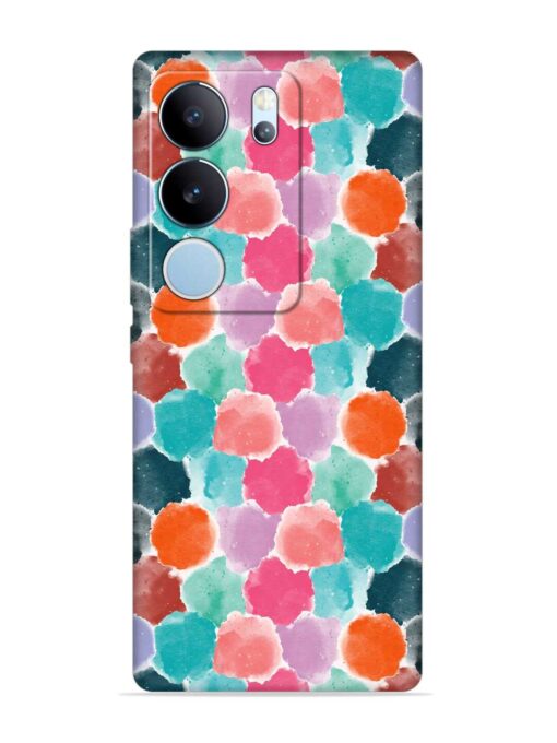 Colorful Seamless Pattern Embossed Soft Silicone Case for Vivo Y29 (5G)