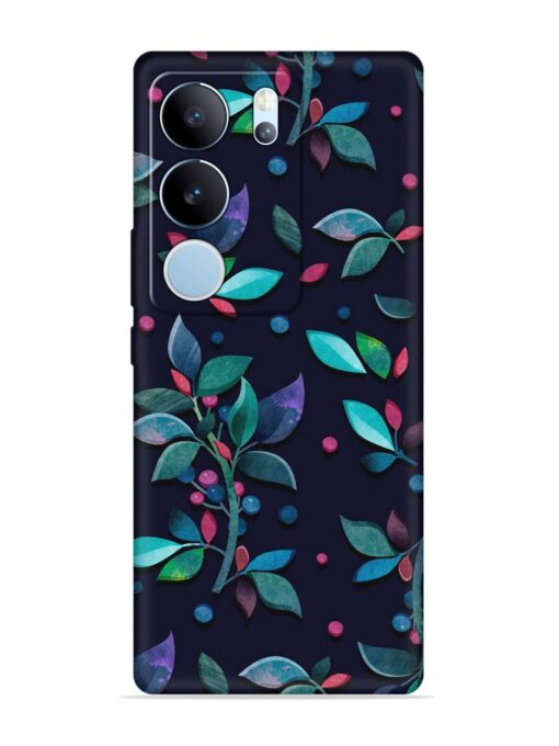 Decorative Watercolor Flower Embossed Soft Silicone Case for Vivo Y29 (5G)