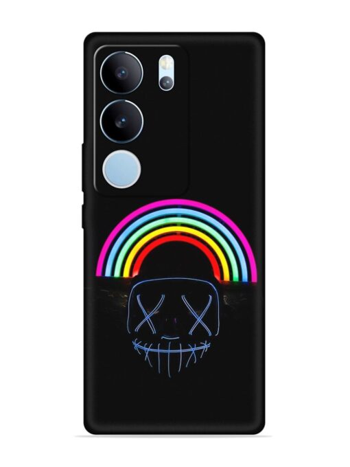 Mask Rainbow Embossed Soft Silicone Case for Vivo Y29 (5G)