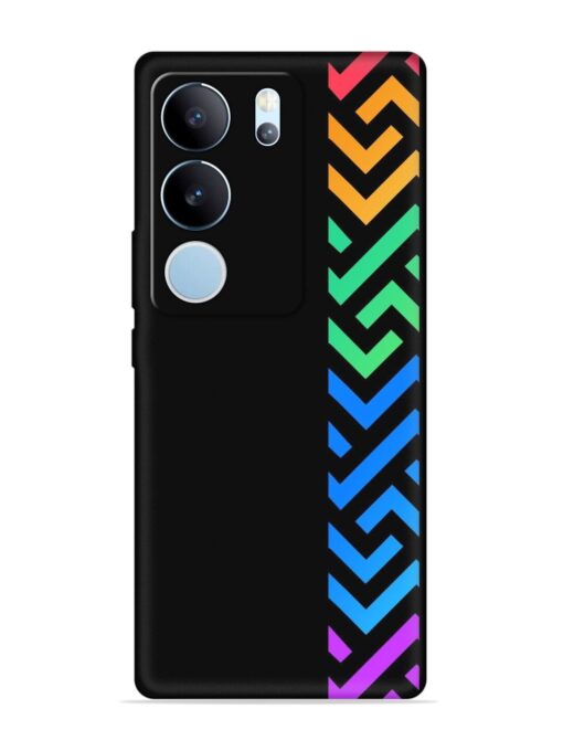 Colorshape Stripes Embossed Soft Silicone Case for Vivo Y29 (5G)