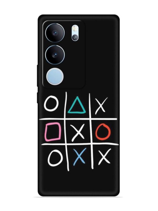 Super Neon Tic-Tac-Toe Embossed Soft Silicone Case for Vivo Y29 (5G)