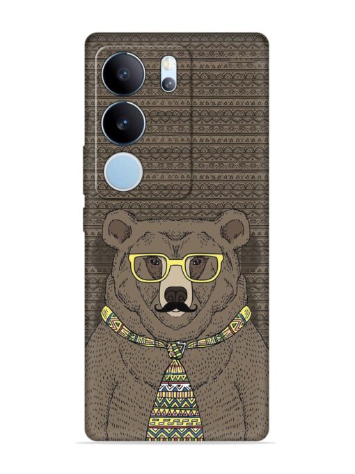 Grizzly Bear Embossed Soft Silicone Case for Vivo Y29 (5G)