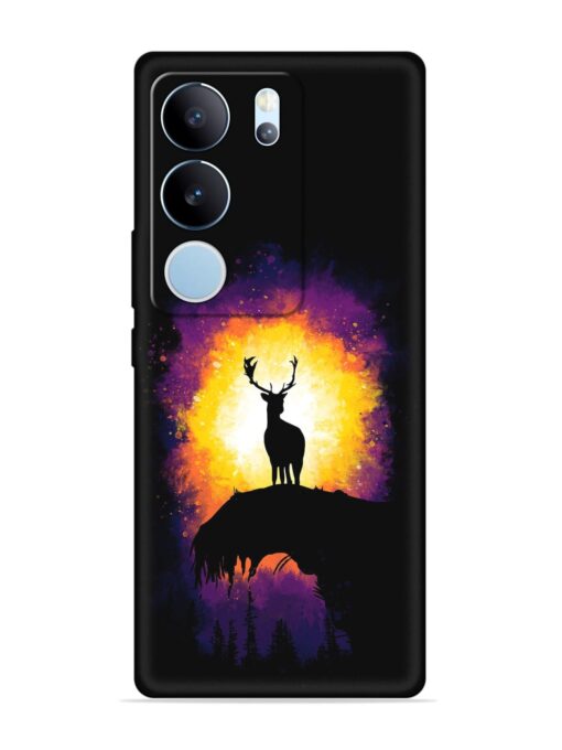 Elk Animal Art Embossed Soft Silicone Case for Vivo Y29 (5G)