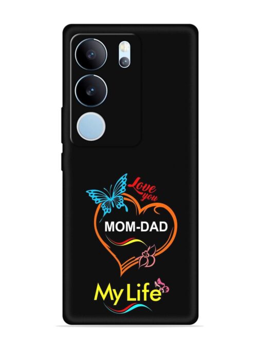 Love You Mom Dad Embossed Soft Silicone Case for Vivo Y29 (5G)