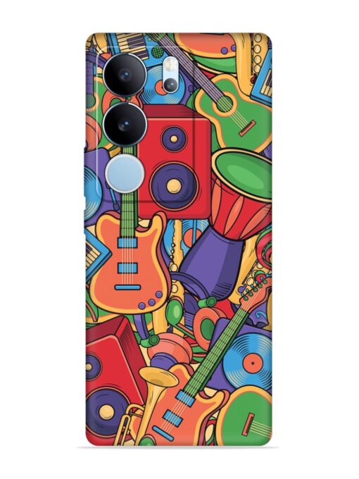 Colorful Music Art Embossed Soft Silicone Case for Vivo Y29 (5G)