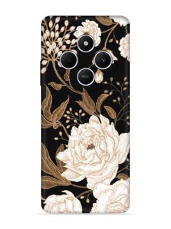 Peonies Roses Floral Embossed Soft Silicone Case for Xiaomi Redmi 14C (5G)