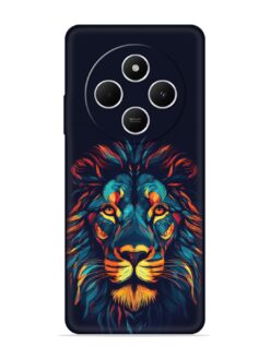 Colorful Lion Embossed Soft Silicone Case for Xiaomi Redmi 14C (5G)