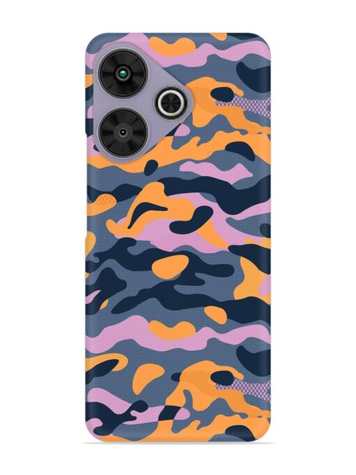 Camouflage Army Military English Orange Art Snap Case for Poco M6 Plus (5G)