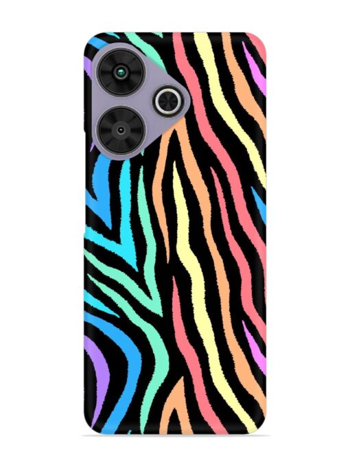 Colorful Abstract Zebra Snap Case for Poco M6 Plus (5G)