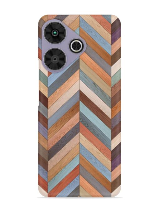 Seamless Wood Parquet Snap Case for Poco M6 Plus (5G)