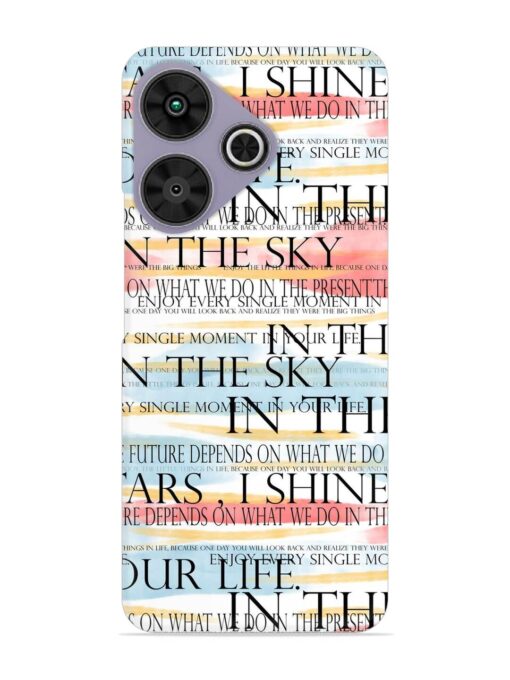 Seamless Slogans Pattern Snap Case for Poco M6 Plus (5G)