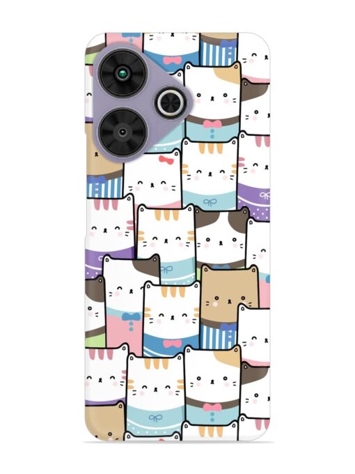 Cute Adorable Cat Snap Case for Poco M6 Plus (5G)