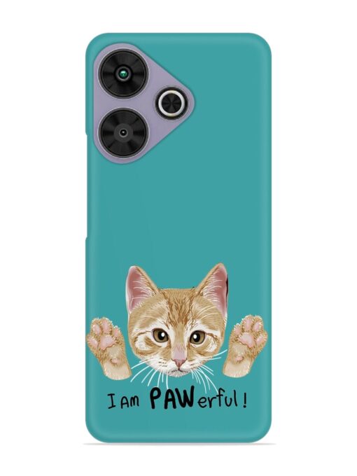 Typography Slogan Cat Snap Case for Poco M6 Plus (5G)