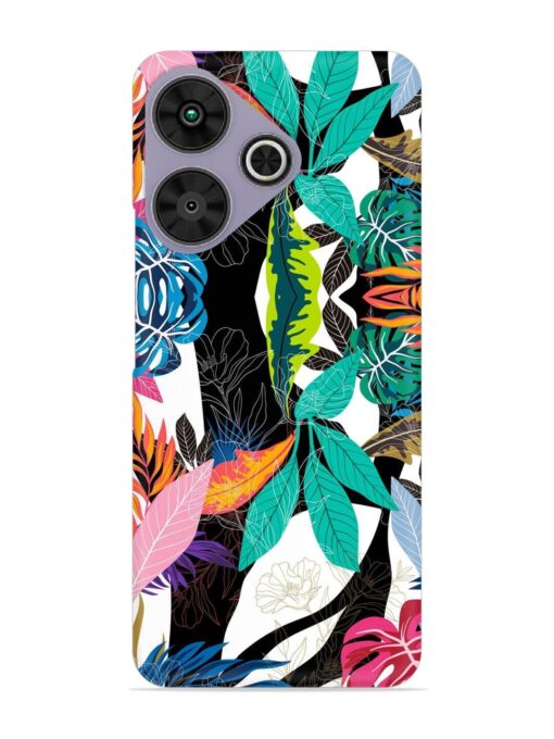 Floral Pattern Bright Snap Case for Poco M6 Plus (5G)