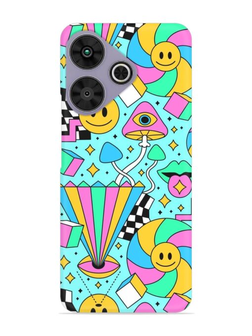 Trippy Rainbow 60S Snap Case for Poco M6 Plus (5G)