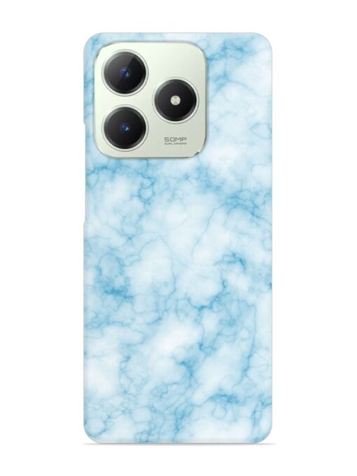 Blue White Natural Marble Snap Case for Realme C63 (4G)