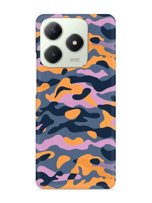 Camouflage Army Military English Orange Art Snap Case for Realme C63 (4G)