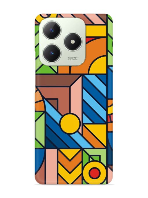 Colorful Geometric Snap Case for Realme C63 (4G)