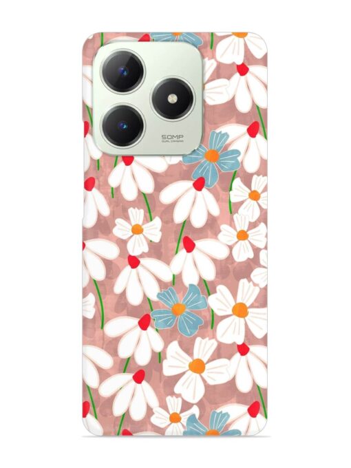 Abstract Petal Flowers Snap Case for Realme C63 (4G)