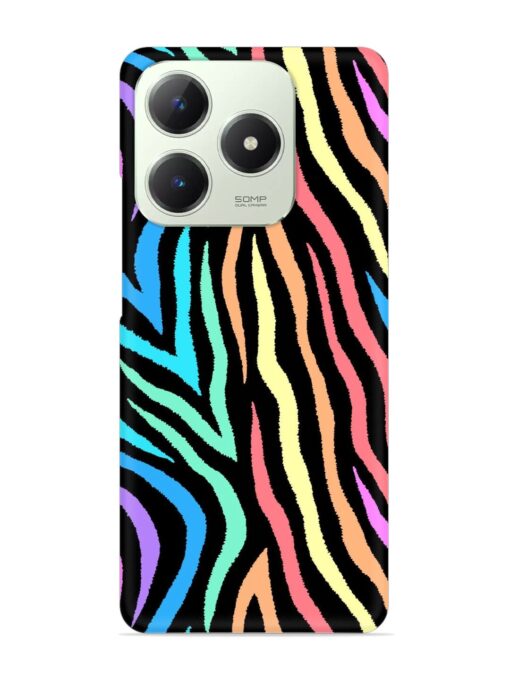 Colorful Abstract Zebra Snap Case for Realme C63 (4G)