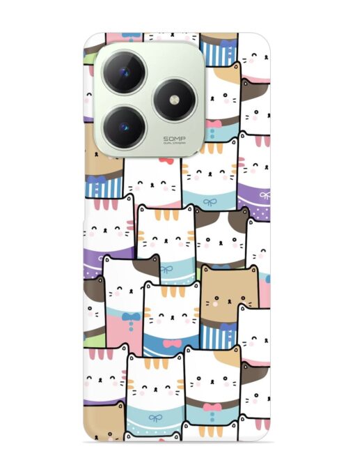 Cute Adorable Cat Snap Case for Realme C63 (4G)