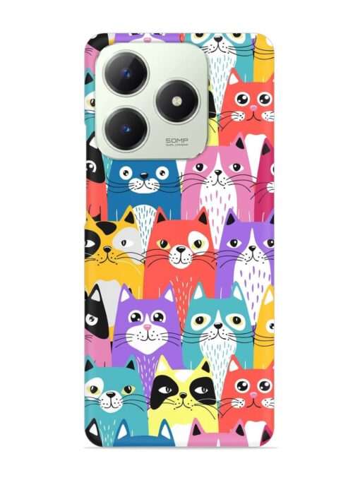 Funny Cartoon Cats Snap Case for Realme C63 (4G)