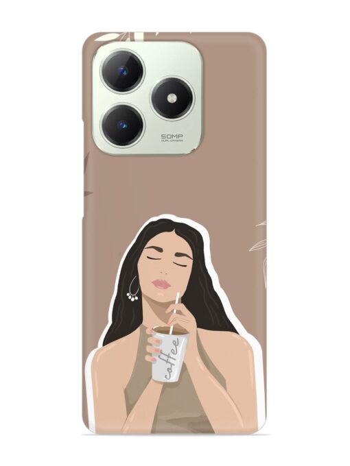 Girl With Coffee Snap Case for Realme C63 (4G)