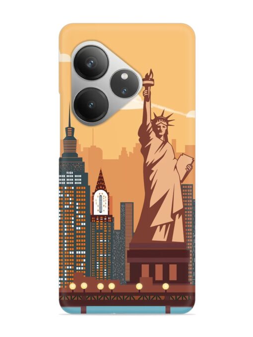 New York Statue Of Liberty Architectural Scenery Snap Case for Realme Gt 6